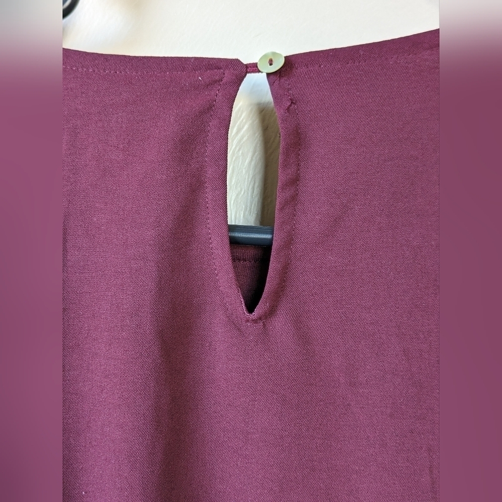 POLAGRAM faux-wrap Maxi dress, maroon/purple, size L - Picture 5 of 8